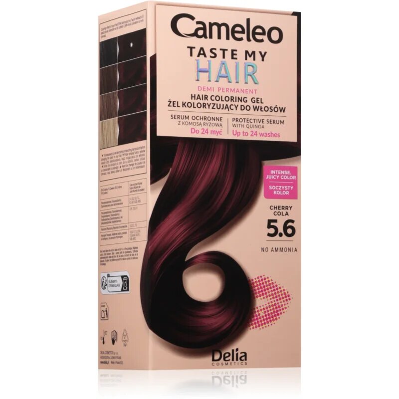 Delia Cosmetics Cameleo Taste My Hair tartós hajszínező árnyalat 5.6 Cherry Cola 1 db