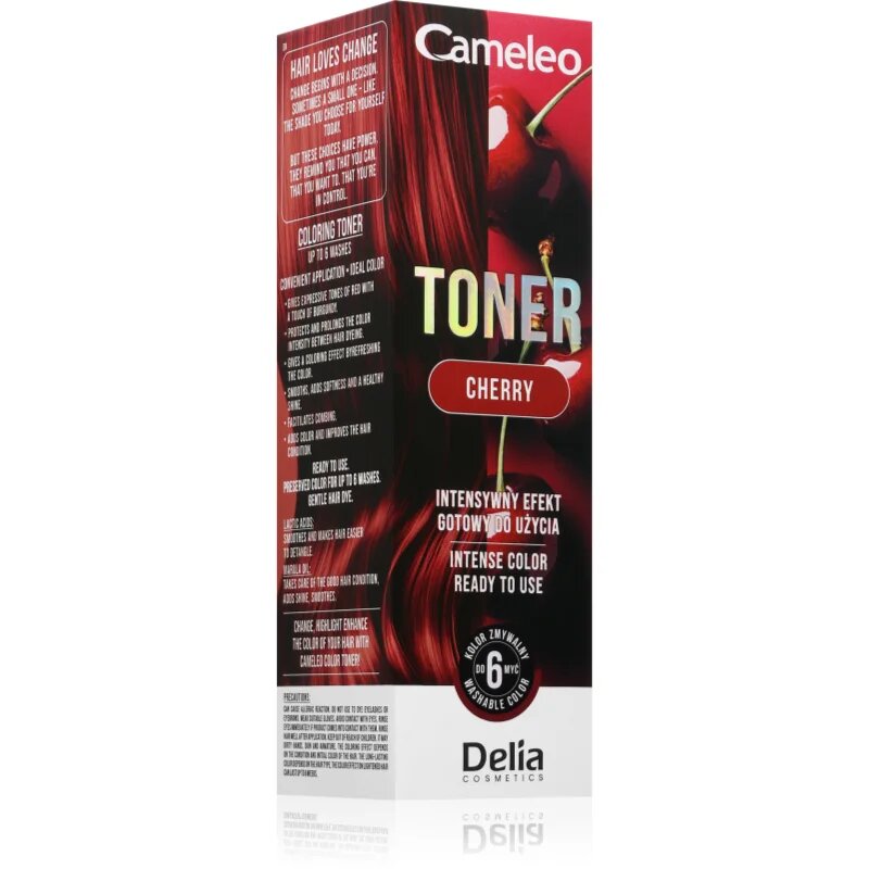 Delia Cosmetics Cameleo Toner színes festék hajra árnyalat Cherry 75 ml