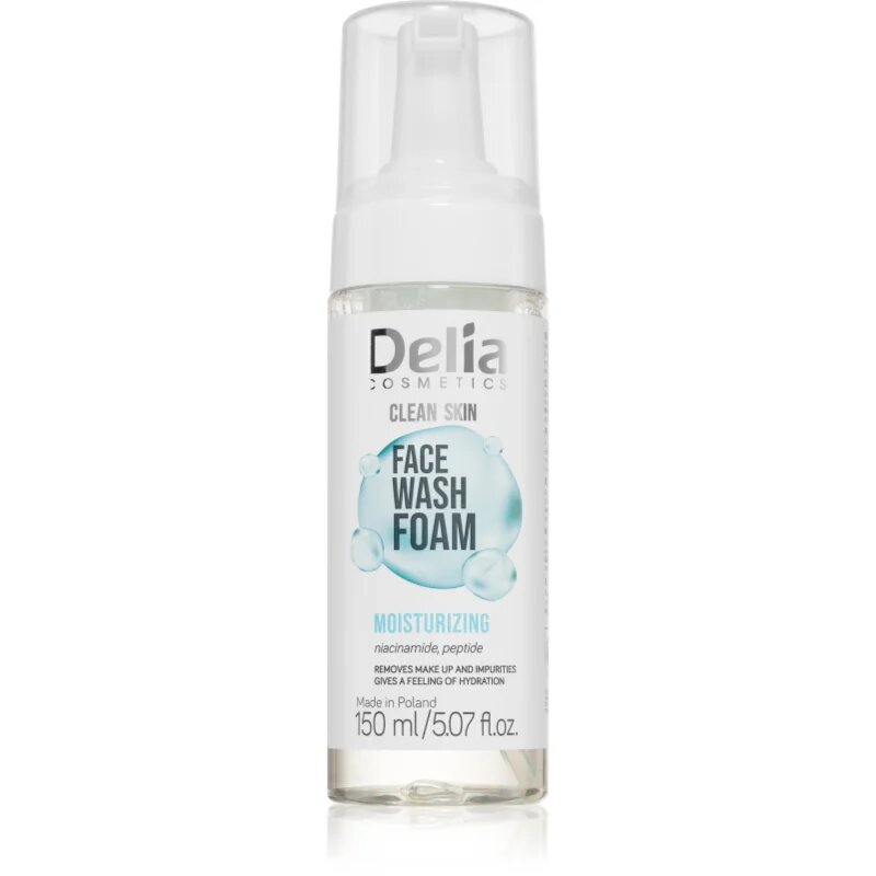 Delia Cosmetics Clean Skin arctisztító hab hidratáló hatással 150 ml