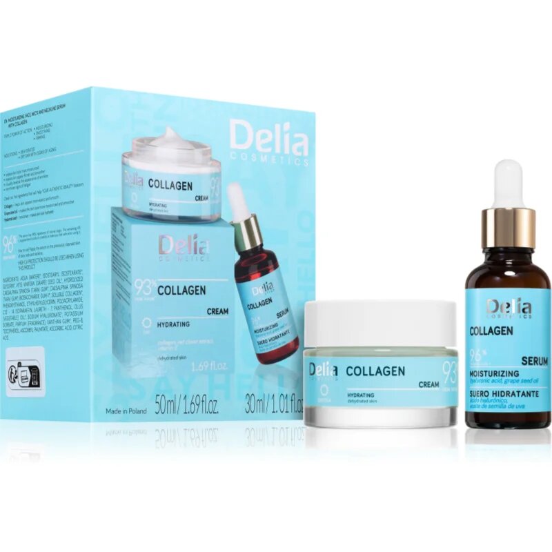 Delia Cosmetics Collagen Set ajándékszett arcra nyakra és dekoltázsra
