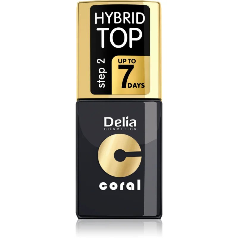 Delia Cosmetics Coral Nail Enamel Hybrid Gel zselés fedő körömlakk 11 ml