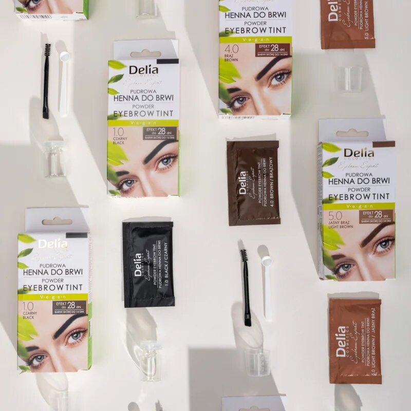 Delia Cosmetics Eyebrow Expert tonizáló szemöldökfesték árnyalat 1.0 Black 4 g