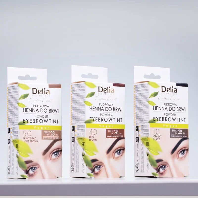 Delia Cosmetics Eyebrow Expert tonizáló szemöldökfesték árnyalat 1.0 Black 4 g