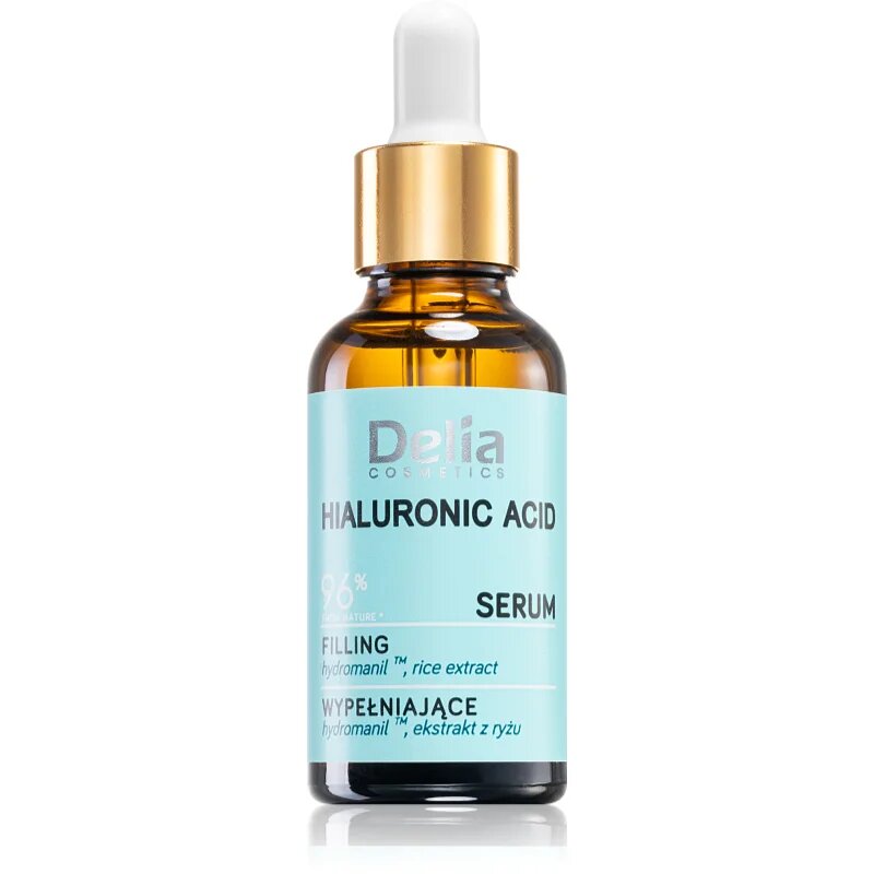 Delia Cosmetics Hyaluronic Acid feszesítő szérum arcra nyakra és dekoltázsra 30 ml
