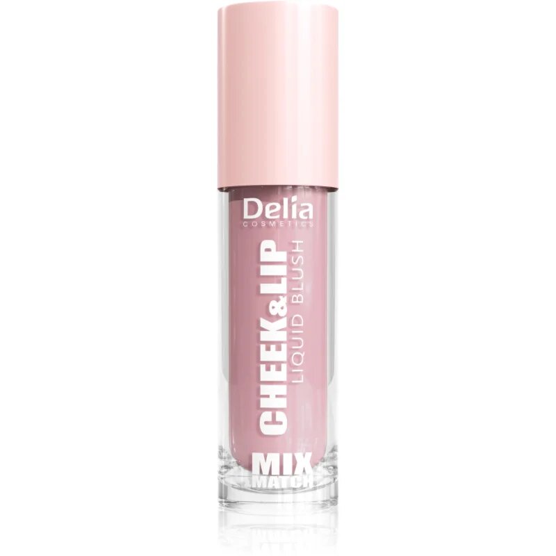 Delia Cosmetics Mix&Match Cheek & Lip Liquid Blush folyékony arcpirosító az arcra és a szájra árnyalat 03 4 ml