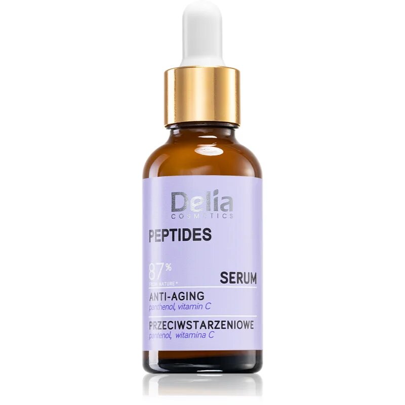 Delia Cosmetics Peptides öregedés elleni arcszérum arcra nyakra és dekoltázsra 30 ml