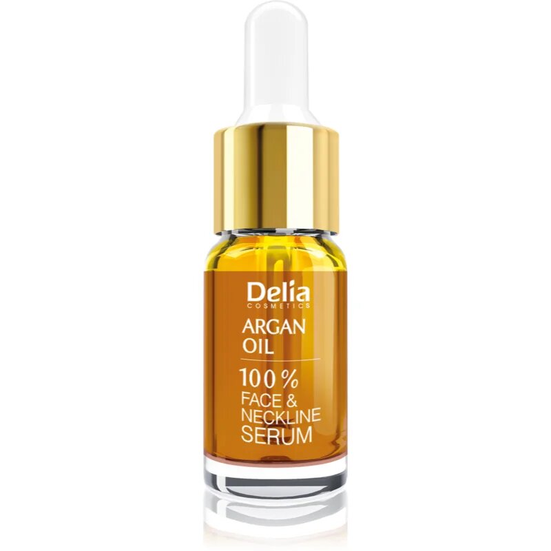Delia Cosmetics Professional Face Care Argan Oil intenzív helyreállító és fiatalító szérum argan olajjal arcra nyakra és dekoltázsra 10 ml