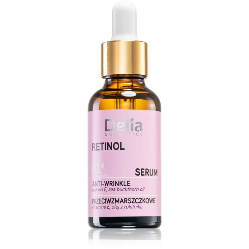 Delia Cosmetics Retinol ránctalanító szérum arcra nyakra és dekoltázsra 30 ml
