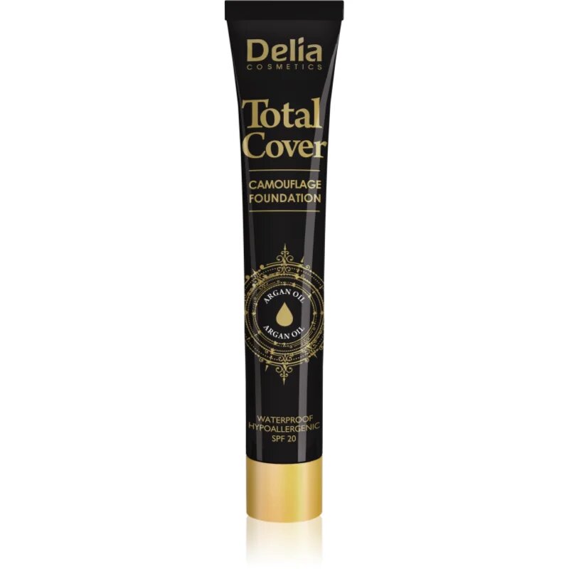 Delia Cosmetics Total Cover vízálló make-up SPF 20 árnyalat 56 Tan 25 g