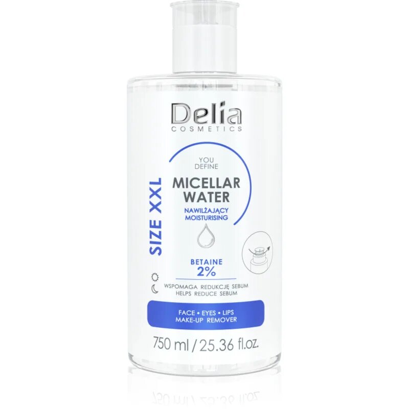 Delia Cosmetics You Define tisztító micellás víz hidratáló hatással 750 ml