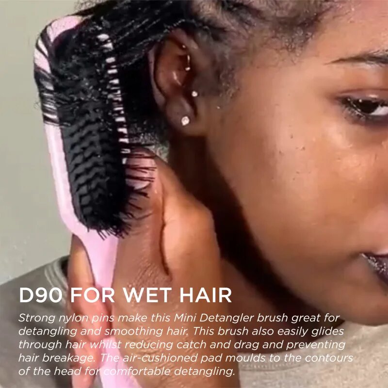 Denman Detangling D90 The Mini Detangler hajkefe a könnyű kifésülésért Pink Crush 1 db