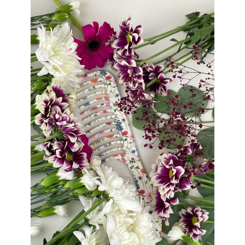 Denman Floral Fantasies D28 Wide Tooth Detangler Comb fésű 1 db