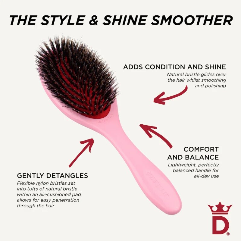 Denman Style D81M Style and Shine Brush kefe hajegyenesítésre Pink Crush 1 db