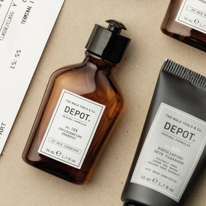Depot 100 HAIR CLEANSING NO. 105 INVIGORATING SHAMPOO erősítő sampon hajhullás ellen 50 ml