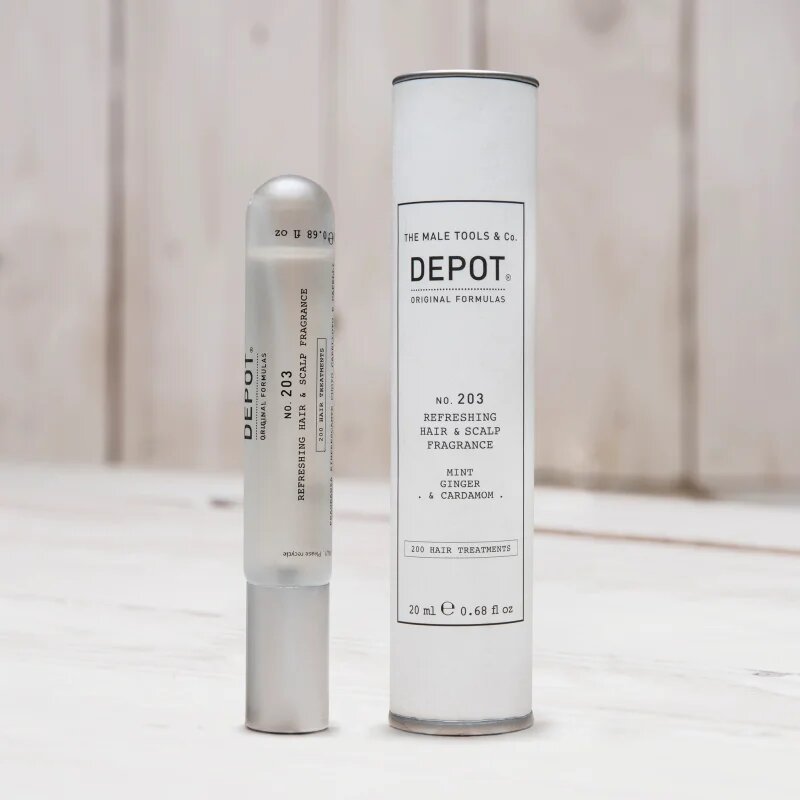 Depot 200 HAIR TREATMENTS NO. 203 REFRESHING HAIR & SCALP FRAGRANCE hajspray minden hajtípusra 20 ml