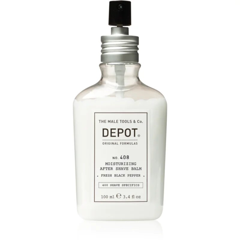 Depot 400 SHAVE SPECIFICS NO. 408 MOISTURIZING AFTER SHAVE BALM hidratáló balzsam borotválkozás után Fresh Black Pepper 100 ml