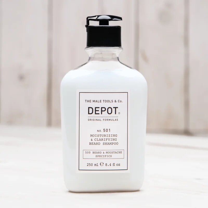Depot 500 BEARD & MOUSTACHE SPECIFICS NO. 501 MOISTURIZING & CLARIFYING BEARD SHAMPOO hidratáló sampon szakállra 250 ml