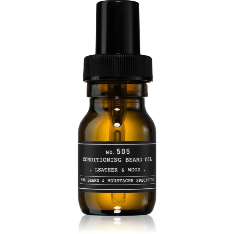 Depot 500 BEARD & MOUSTACHE SPECIFICS NO. 505 CONDITIONING BEARD OIL szakáll olaj Leather & Wood 30 ml