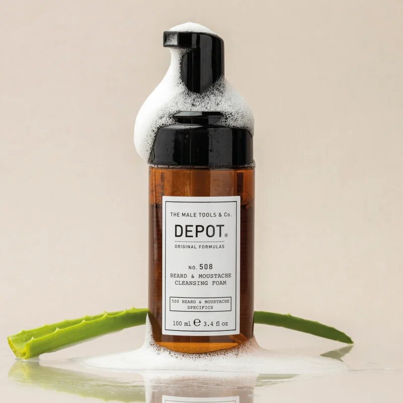 Depot 500 BEARD & MOUSTACHE SPECIFICS NO. 508 BEARD & MOUSTACHE CLEANSING FOAM tisztító hab szakállra 100 ml