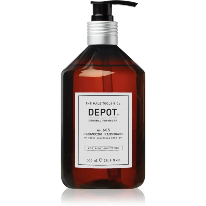 Depot 600 BODY SOLUTIONS NO. 605 CLEANSING HAND SHAKE tisztító gél kézre 500 ml