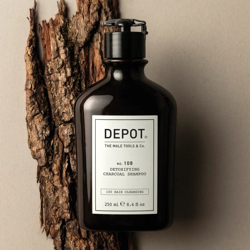 Depot NO. 108 DETOXIFYING CHARCOAL SHAMPOO Tisztító méregtelenítő sampon minden hajtípusra 250 ml