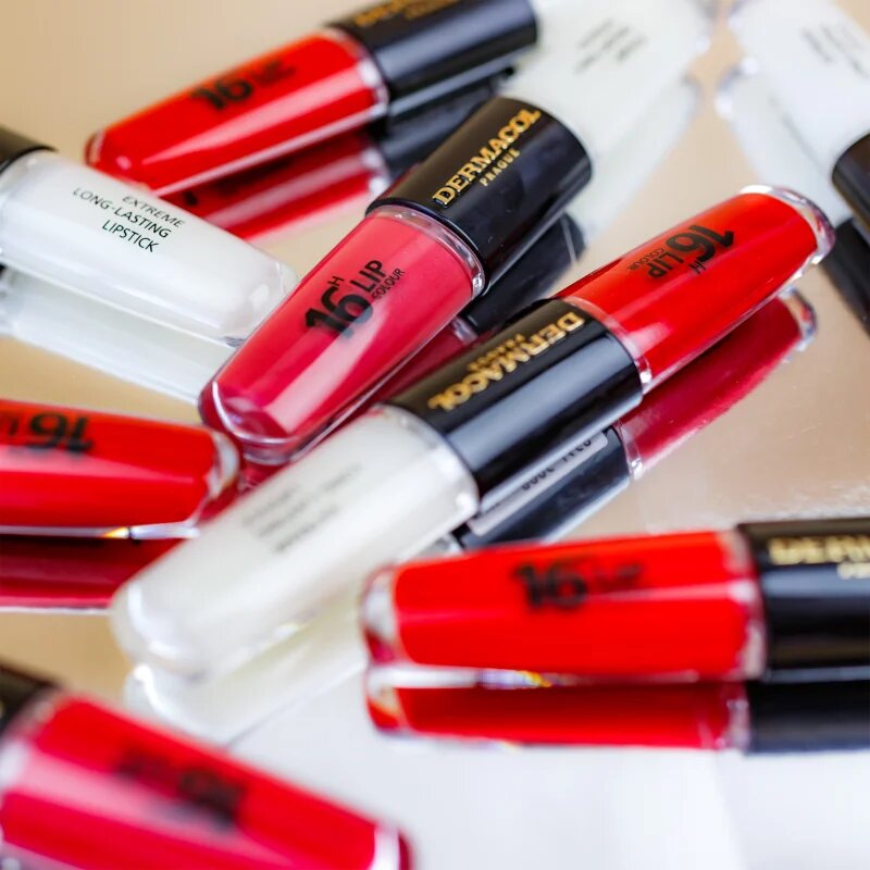 Dermacol 16H Lip Colour hosszan tartó rúzs és ajakfény árnyalat 08 Pink Tastic 2x4 ml