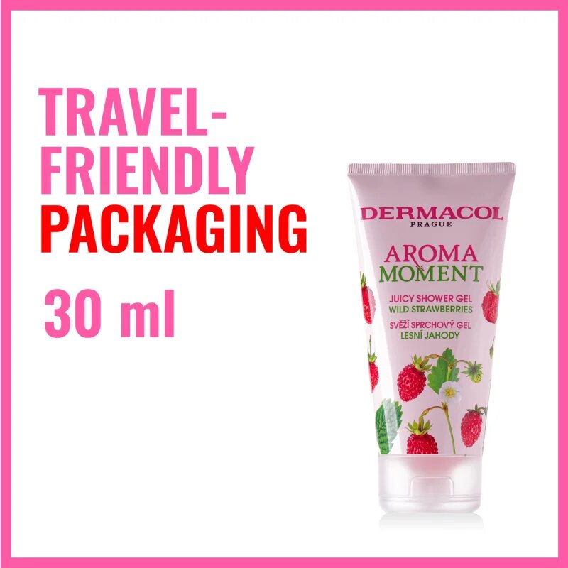 Dermacol Aroma Moment Wild Strawberries friss tusfürdő gél 30 ml