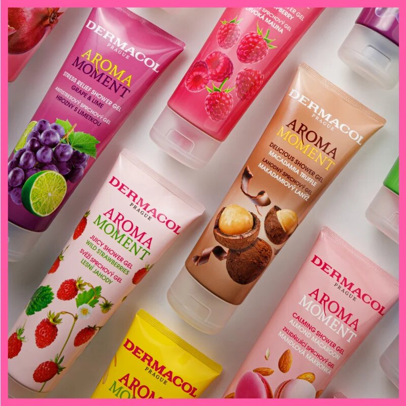 Dermacol Aroma Moment Wild Strawberries friss tusfürdő gél 30 ml