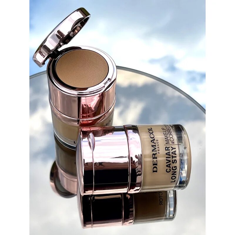 Dermacol Caviar Long Stay tartós alapozó kaviárkivonattal és tökéletesítő korrektorral árnyalat 4 Tan 30 ml