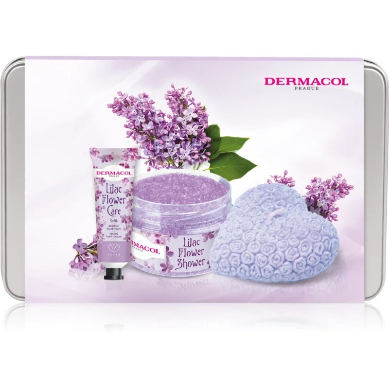 Dermacol Flower Care Lilac ajándékszett fürdőbe