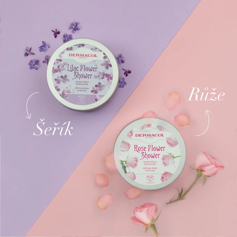 Dermacol Flower Care Rose cukros test peeling 200 g