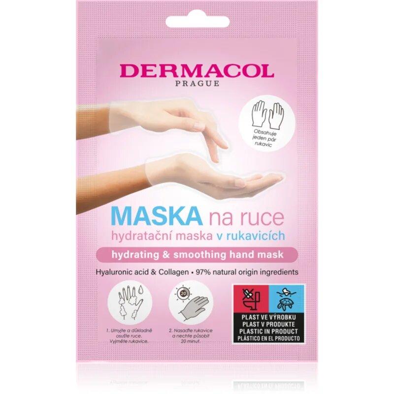 Dermacol Hand Mask Hydrating & Smoothing kesztyű hidratáló hatással 1 pár