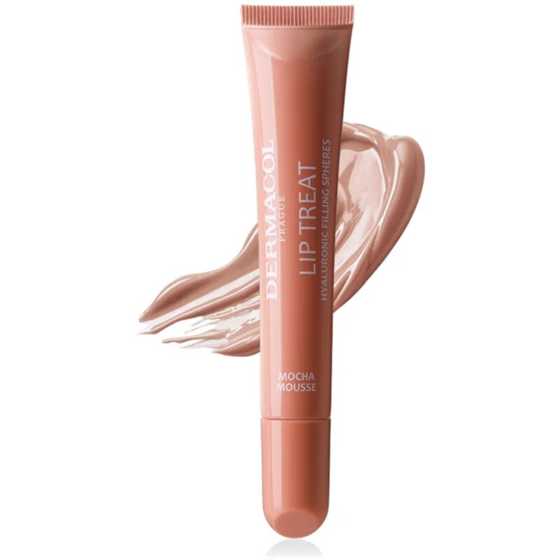 Dermacol Lip Treat hidratáló ajakfény árnyalat 8 Mocha Mousse (Caramel Toffee) 10 ml