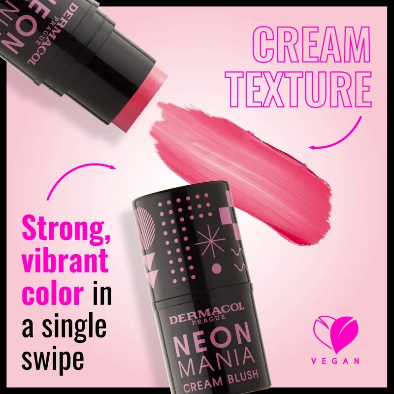 Dermacol Neon Mania krémes arcpirosító árnyalat 3 Nude 5.2 g