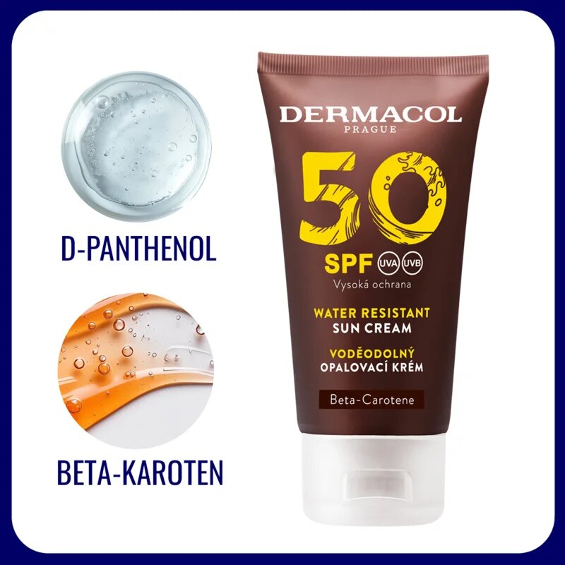 Dermacol Sun Water Resistant vízálló napozó krém az arcra SPF 50 50 ml