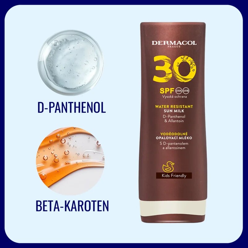 Dermacol Sun Water Resistant vízálló napozótej SPF 30 200 ml