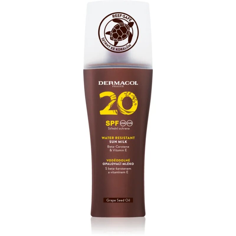 Dermacol Sun Water Resistant vízálló napozótej spray -ben SPF 20 200 ml