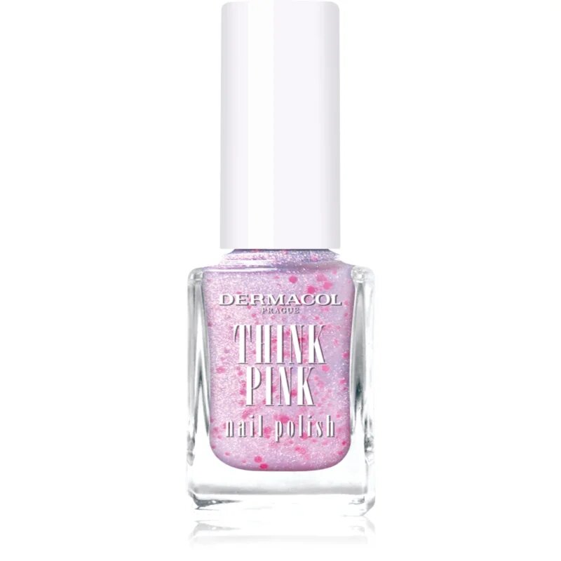 Dermacol Think Pink körömlakk csillámporral árnyalat 02 12 ml
