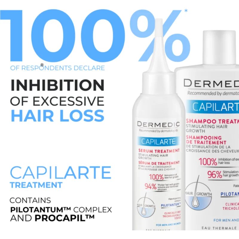 Dermedic Capilarte hajnövekedést stimuláló szérum regeneráló hatással 150 ml
