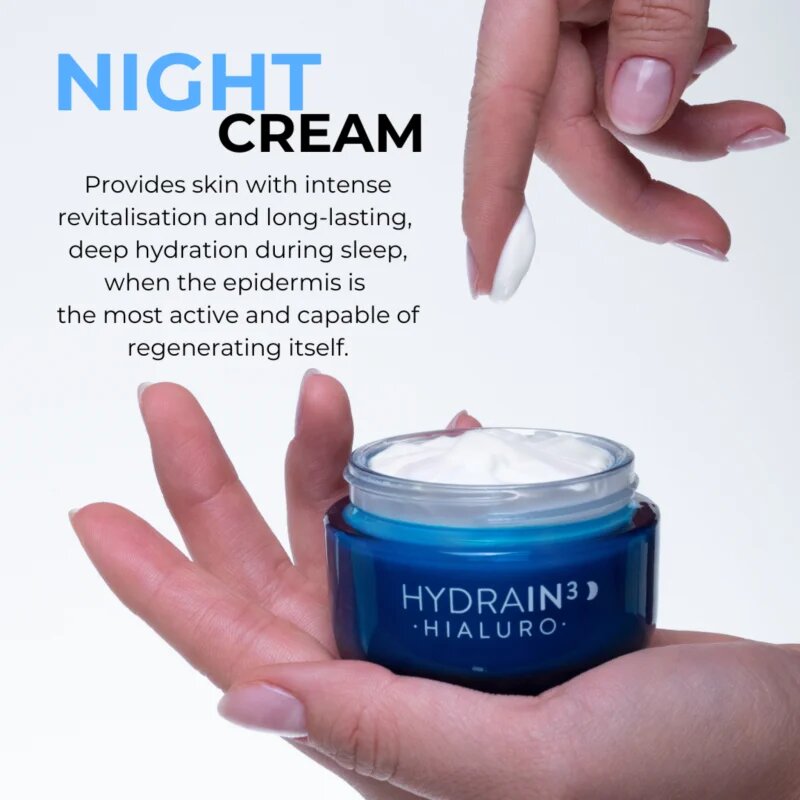 Dermedic Hydrain3 Hialuro fiatalító éjszakai krém a ráncok ellen 50 ml