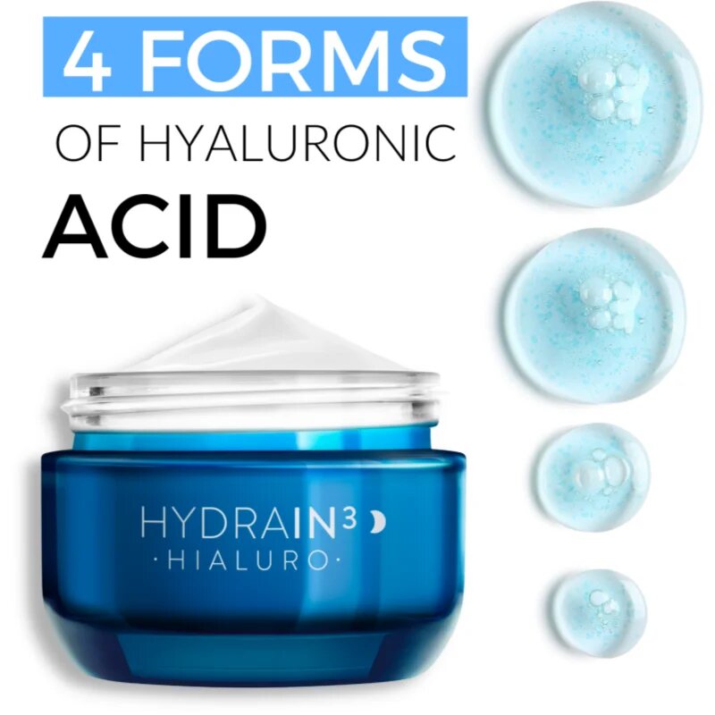Dermedic Hydrain3 Hialuro fiatalító éjszakai krém a ráncok ellen 50 ml