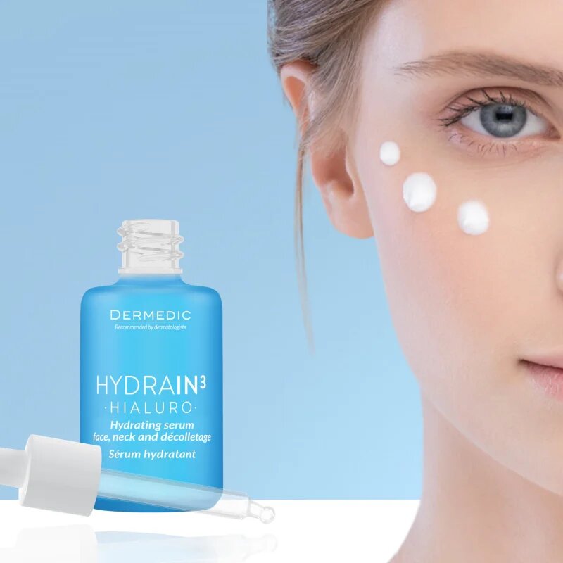 Dermedic Hydrain3 Hialuro hidratáló arcszérum száraz és nagyon száraz bőrre 30 ml