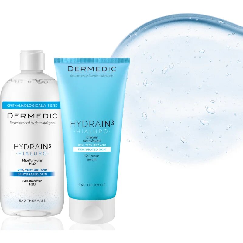 Dermedic Hydrain3 Hialuro krémes tisztító gél a dehidratált száraz bőrre 200 ml