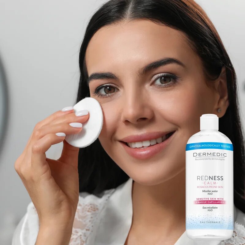 Dermedic Redness Calm micellás víz Érzékeny bőrpírra hajlamos bőrre 500 ml