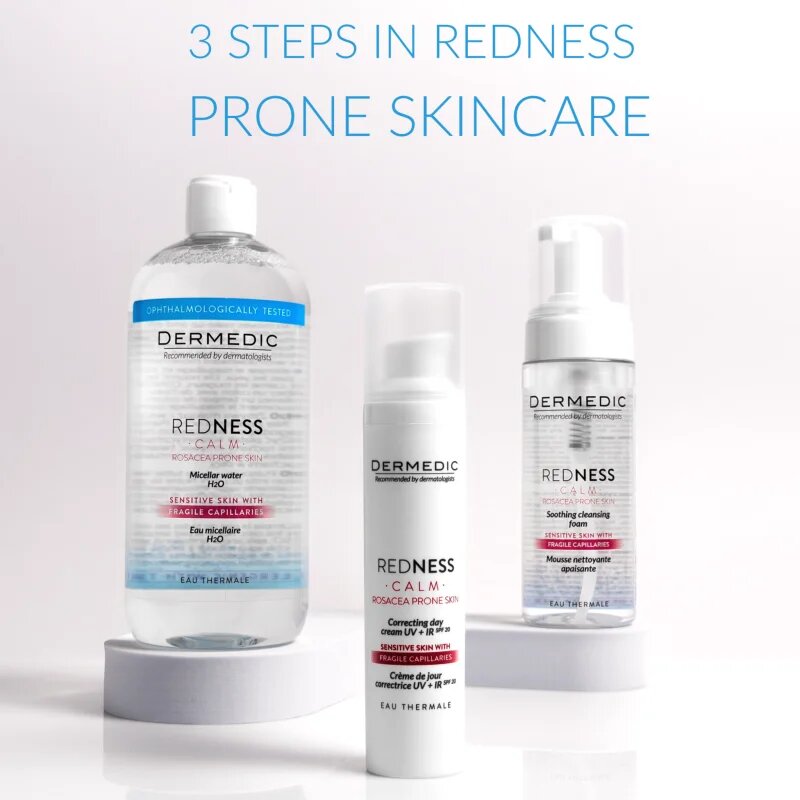 Dermedic Redness Calm micellás víz Érzékeny bőrpírra hajlamos bőrre 500 ml