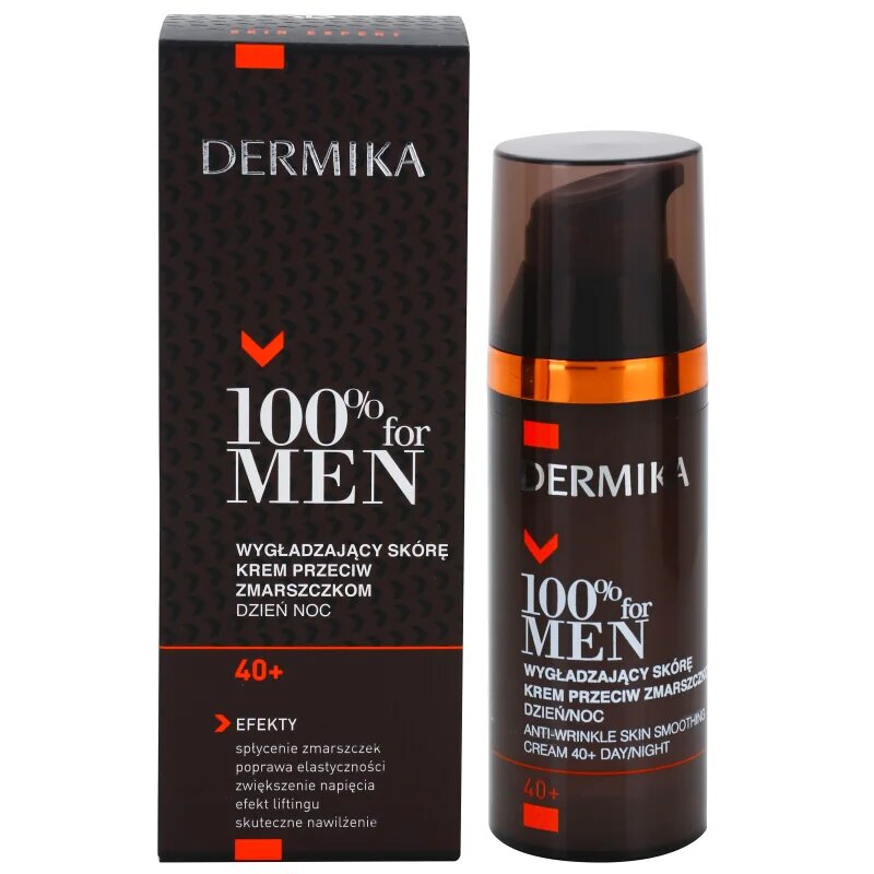 Dermika 100% for Men bőrkisimító ránc elleni krém 40+ 50 ml