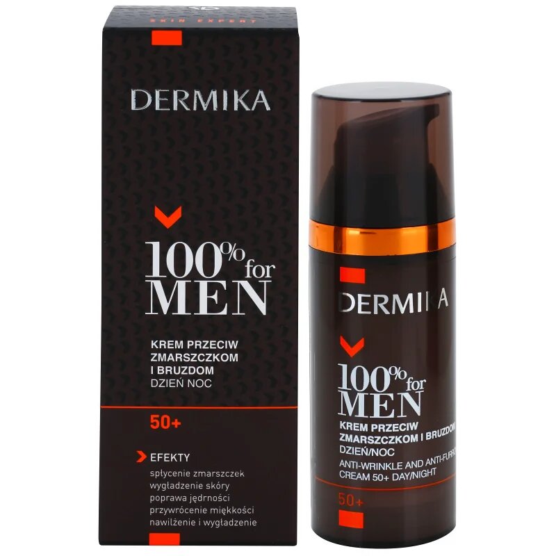 Dermika 100% for Men Krém a mély ráncok ellen 50+ 50 ml
