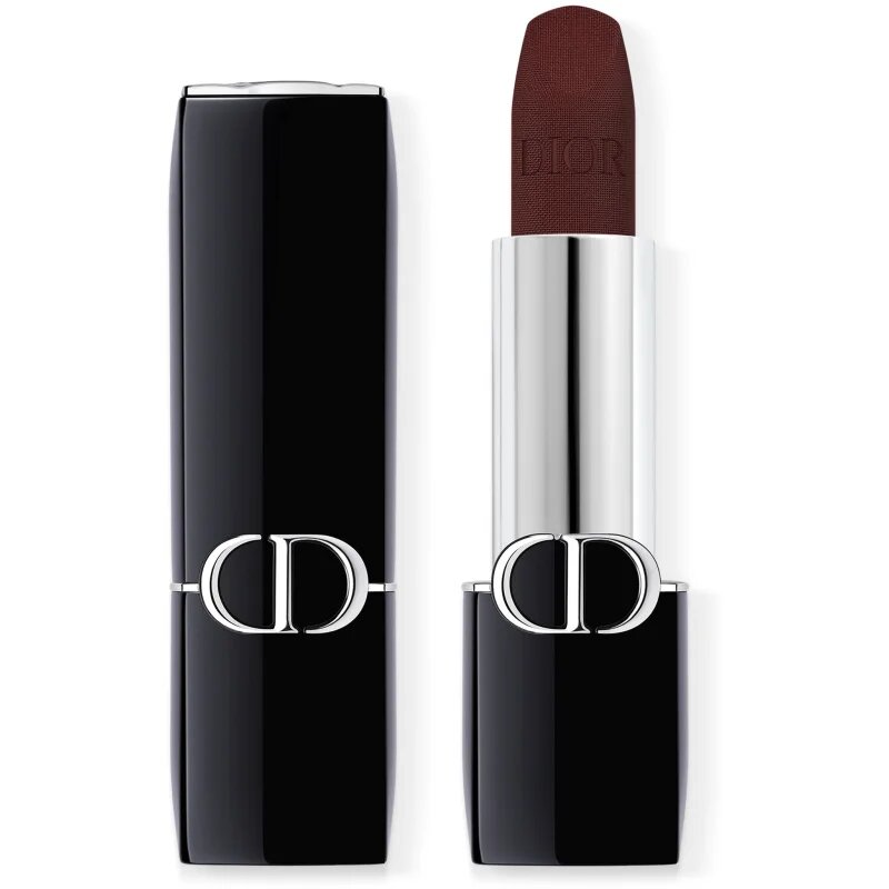 DIOR Rouge Balm hidratáló ajakbalzsam utántölthető árnyalat 001 midnight 3.2 g