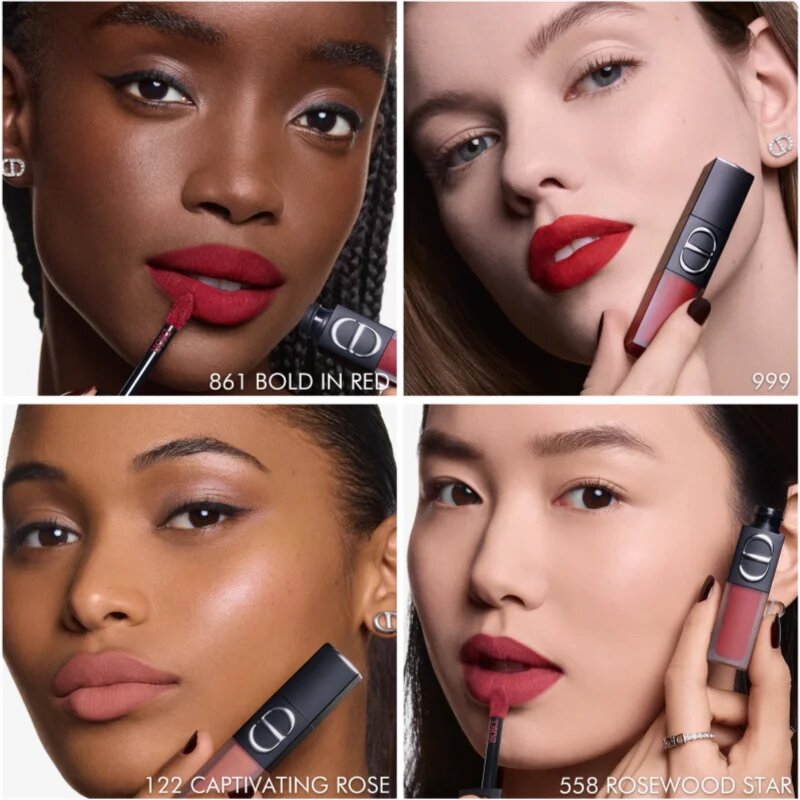 DIOR Rouge On Stage Ink Blur Matte kenődésmentes folyékony rúzs - elhomályosító matt hatás árnyalat 999 6 ml