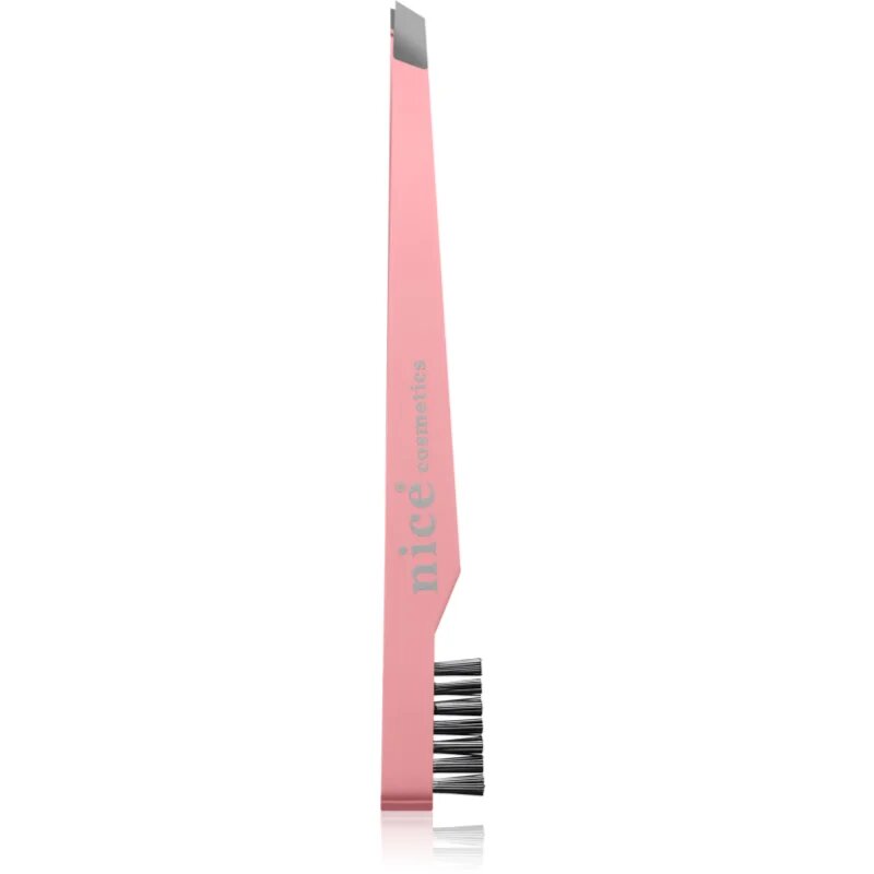Diva & Nice Cosmetics Accessories ferde csipesz kefével Pink 1 db